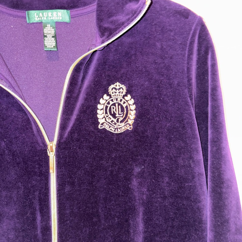 Lauren Ralph Lauren Active Velour Zip-Up Jacket